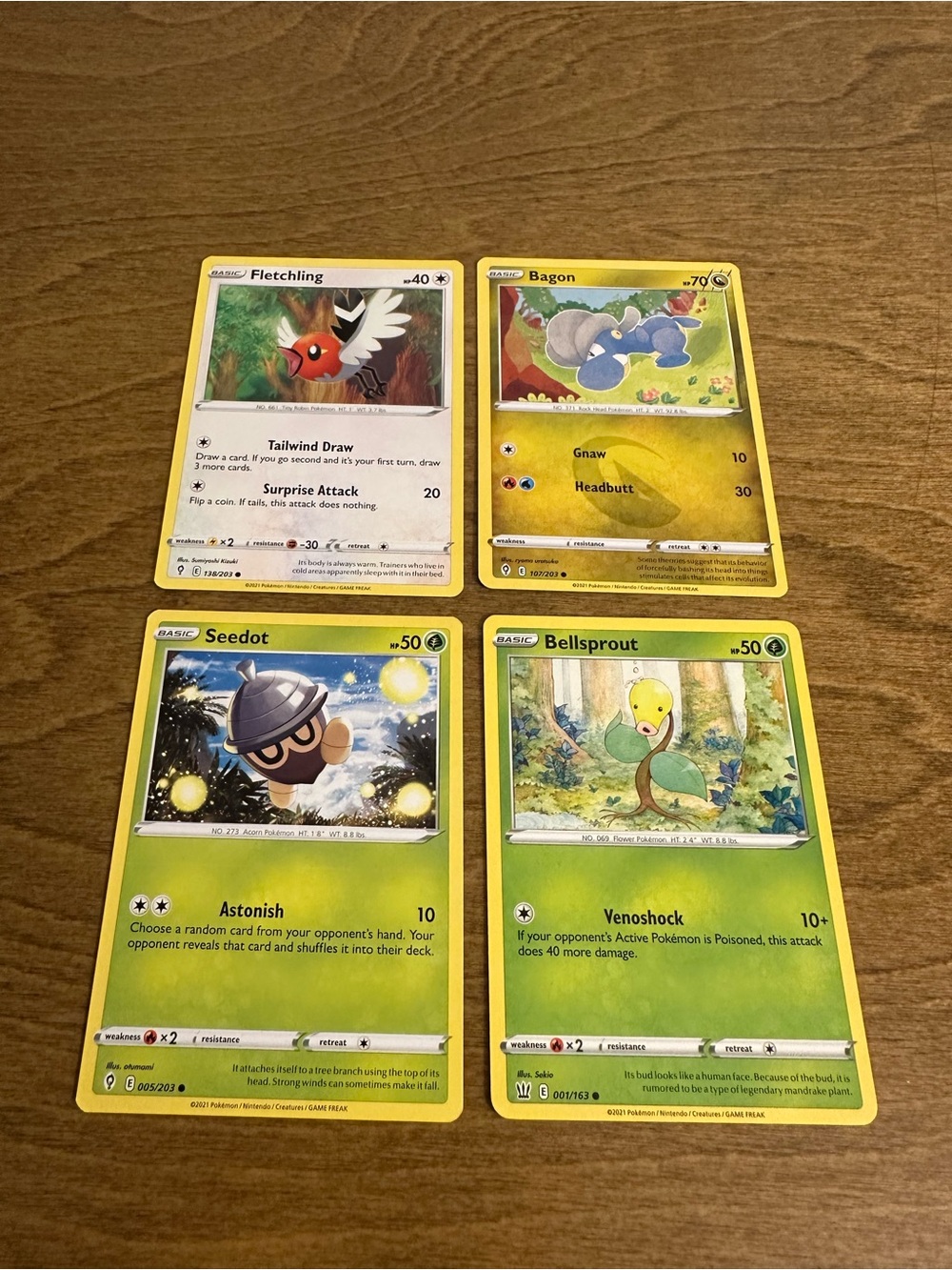 Lot of 4 Cute Pokemon Cards